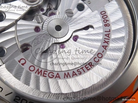 0415 Comfortable Planet Ocean 43.5mm SS VSF 1:1 Best Edition Black Orange Bezel Gray Dial on Nylon Strap A8900 Super Clone V 7730